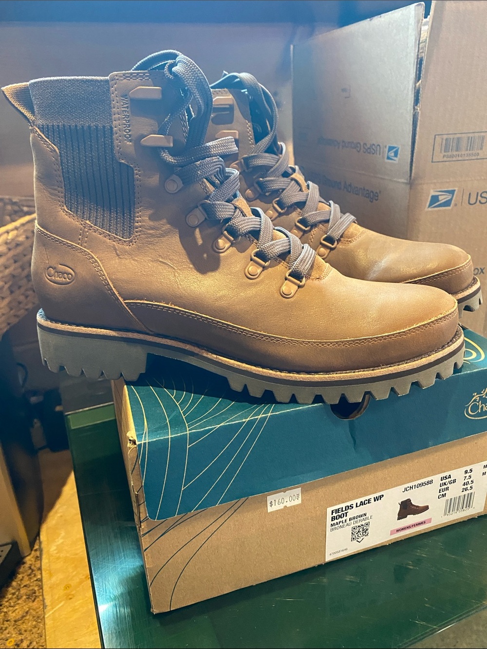 Chaco W’s Lace-Up Leather Boots — Brown